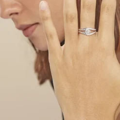 Marc Orian Bagues|Bagues Fiançailles > Bague Or Blanc Alease Diamants Synthétiques
