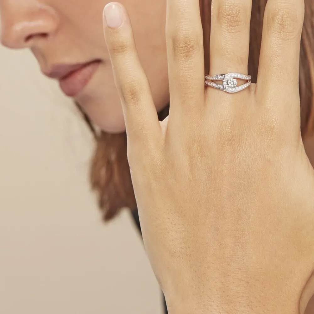 Marc Orian Bagues|Bagues Fiançailles > Bague Or Blanc Alease Diamants Synthétiques