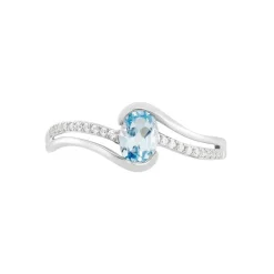 Marc Orian Anniversaire De Mariage|Bagues > Bague Or Blanc Anja Topaze or blanc topaze bleu