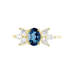 Marc Orian Anniversaire De Mariage|Bagues > Bague Or Blanc Dayron Topaze Oxydes De Zirconium