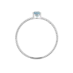 Bague Or Blanc Demi Topaze