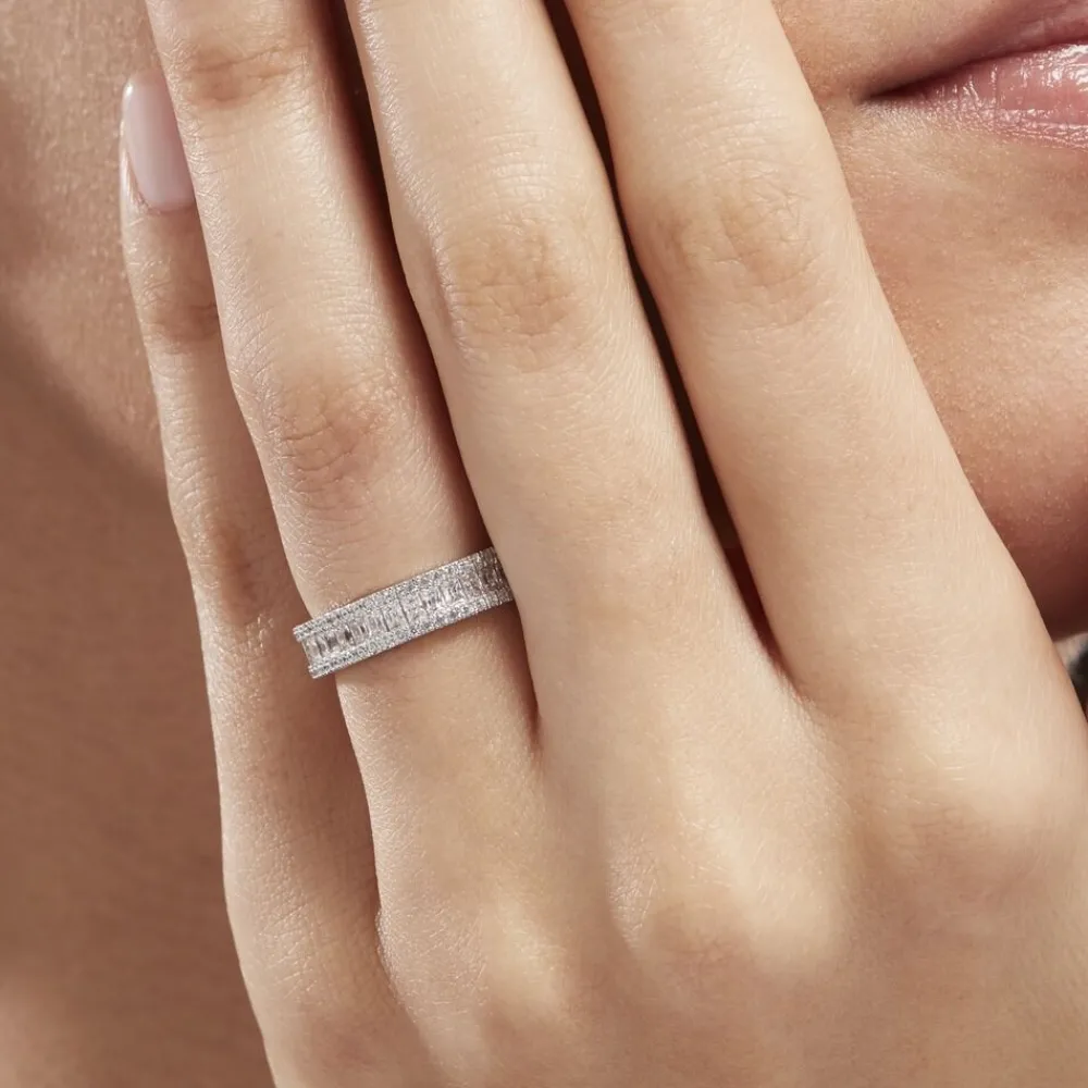 Marc Orian Bijoux Zirconium|Bagues > Bague Or Blanc Jacklyn Oxyde De Zirconium