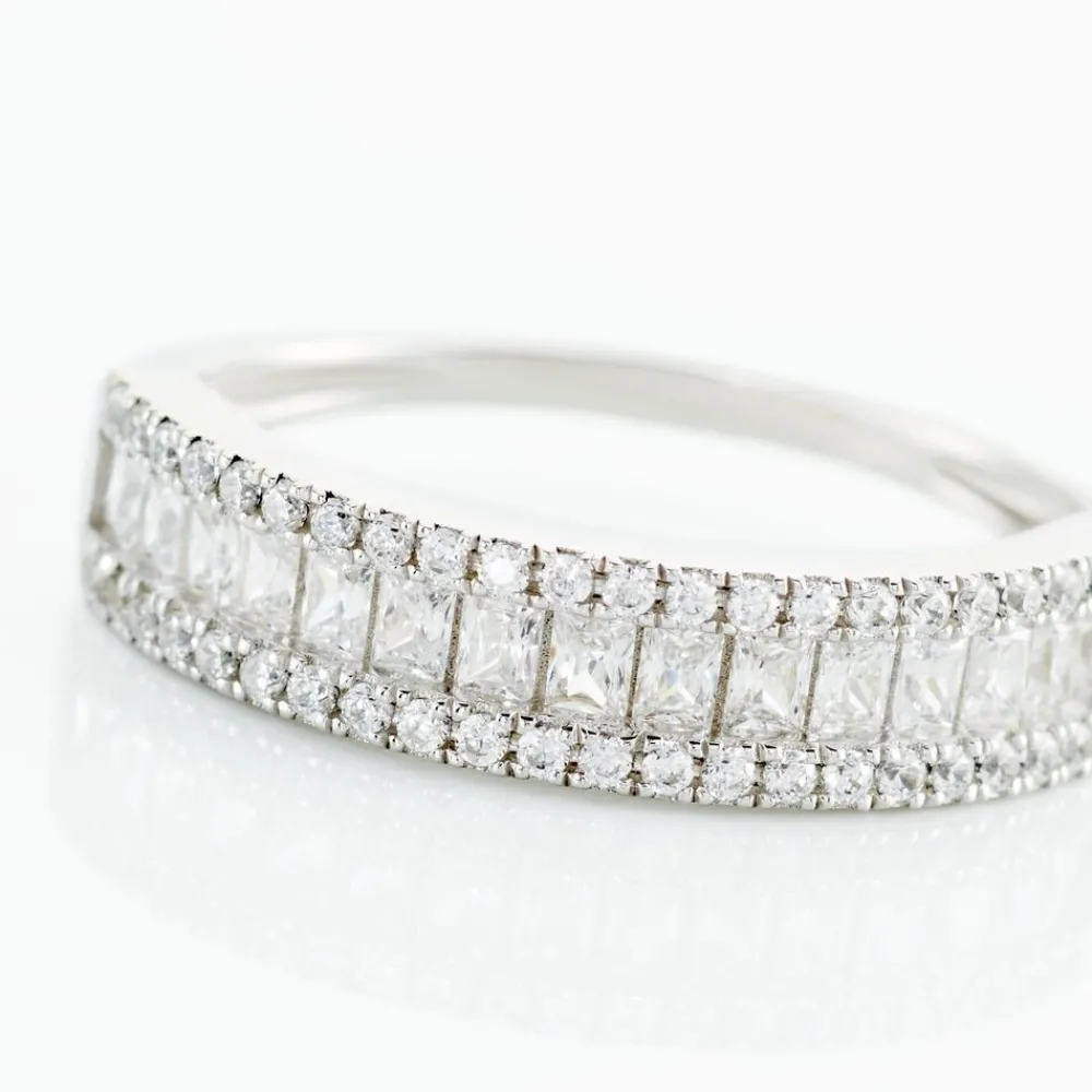 Marc Orian Bijoux Zirconium|Bagues > Bague Or Blanc Jacklyn Oxyde De Zirconium