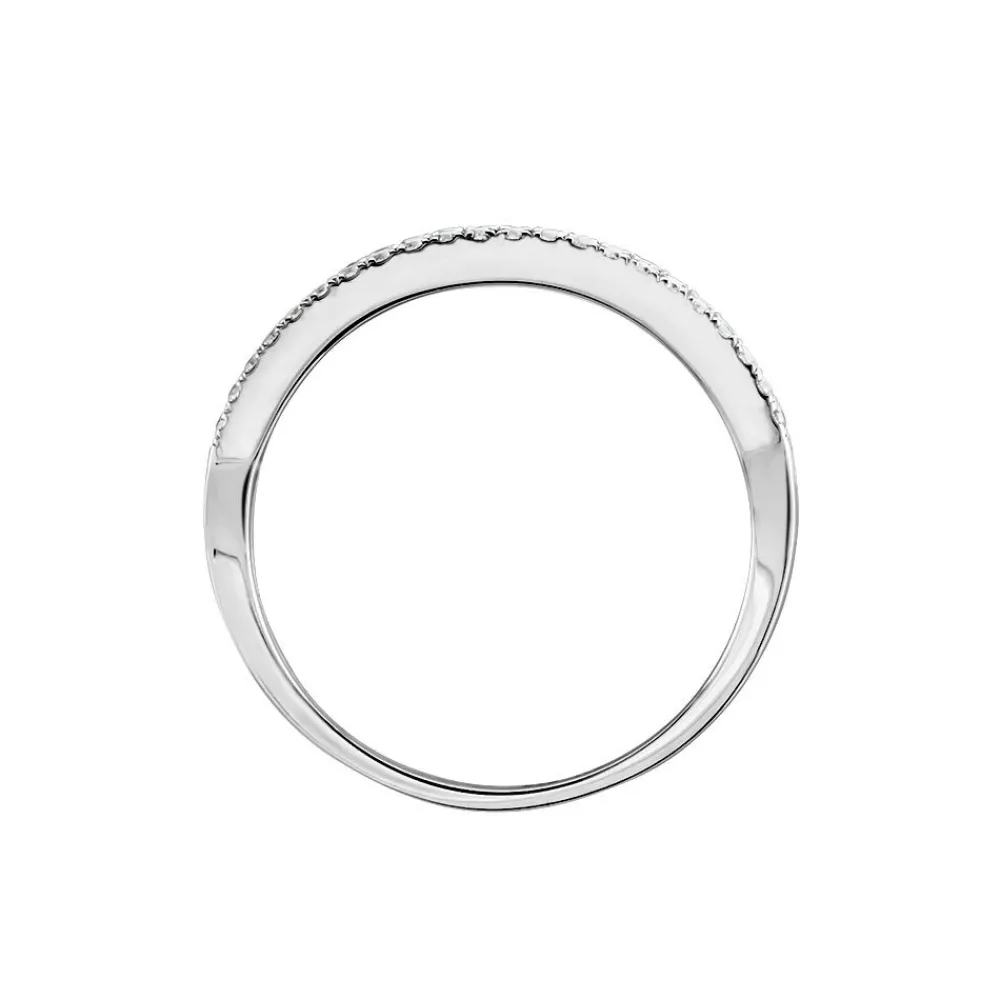 Marc Orian Bijoux Zirconium|Bagues > Bague Or Blanc Jacklyn Oxyde De Zirconium