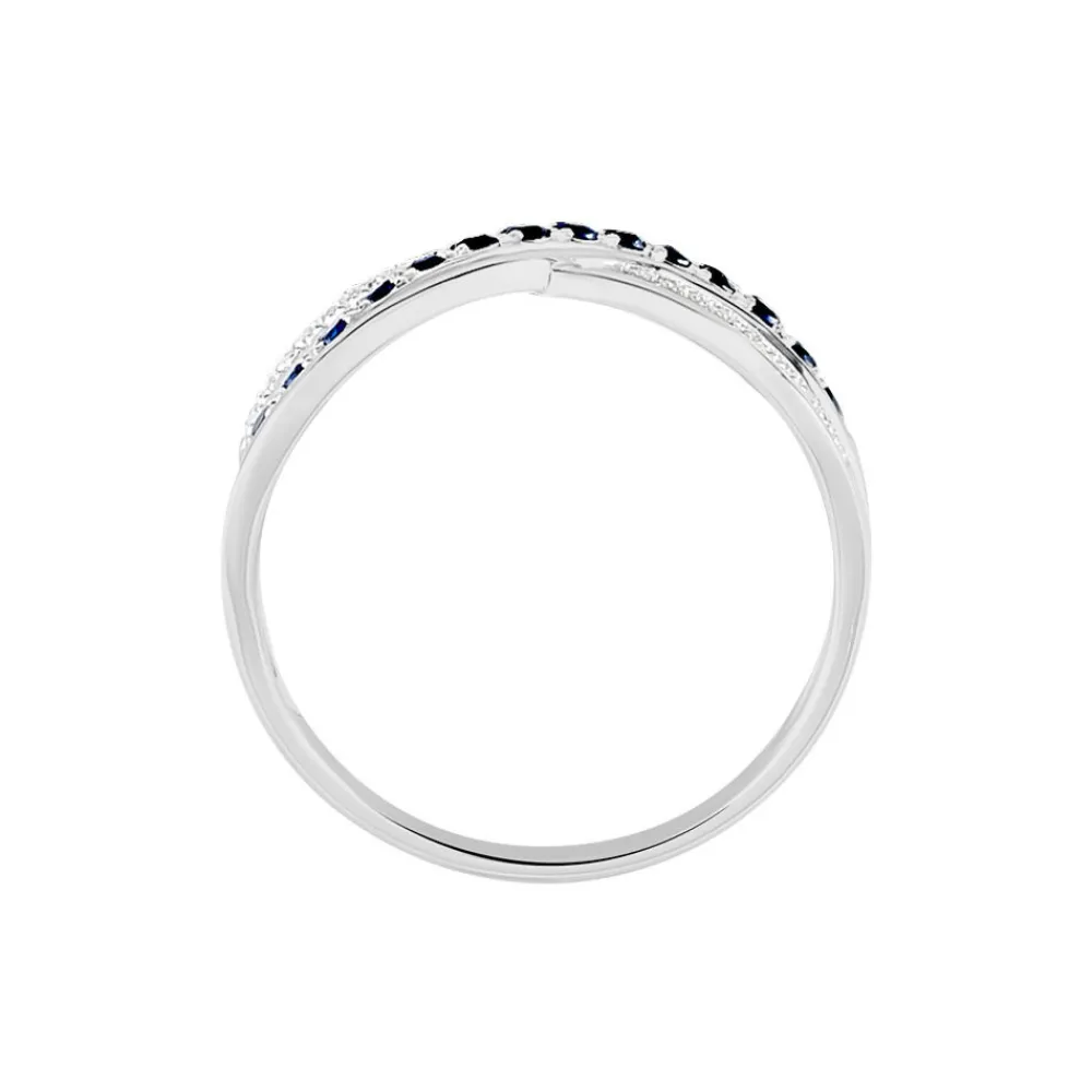 Marc Orian Anniversaire De Mariage|Bagues Saphir > Bague Or Blanc Maudy Saphirs Diamants