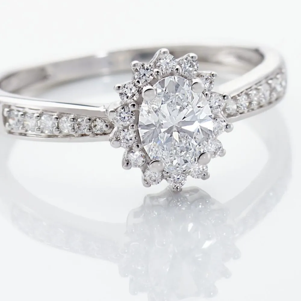 Marc Orian Bijoux Or|Bagues > Bague Or Blanc Myles Diamants Synthétiques
