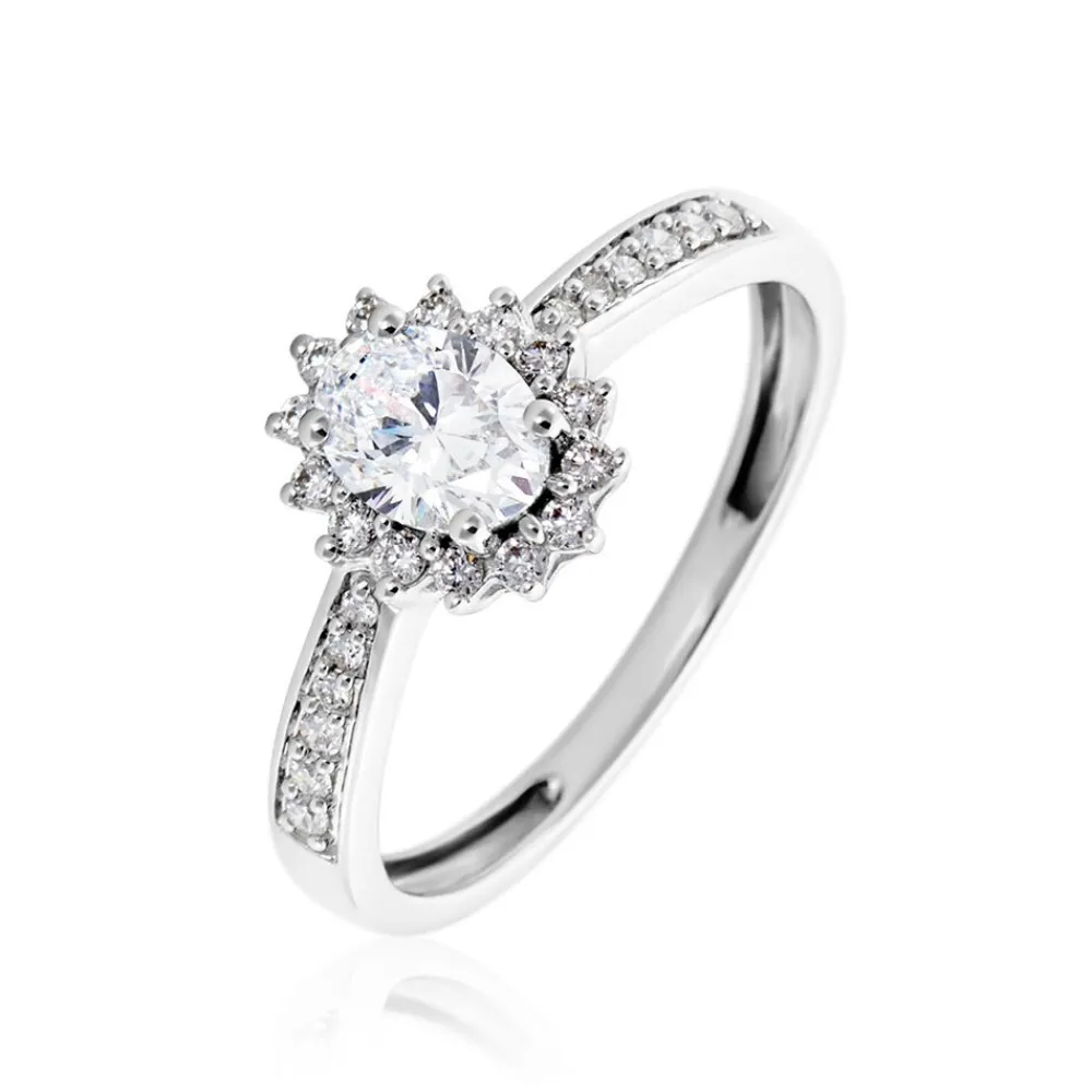 Marc Orian Bijoux Or|Bagues > Bague Or Blanc Myles Diamants Synthétiques