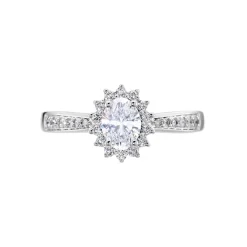 Marc Orian Bijoux Or|Bagues > Bague Or Blanc Myles Diamants Synthétiques