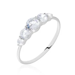 Marc Orian Bagues De Promesse|Bijoux Zirconium > Bague Or Blanc Sibyllina Oxydes De Zirconium