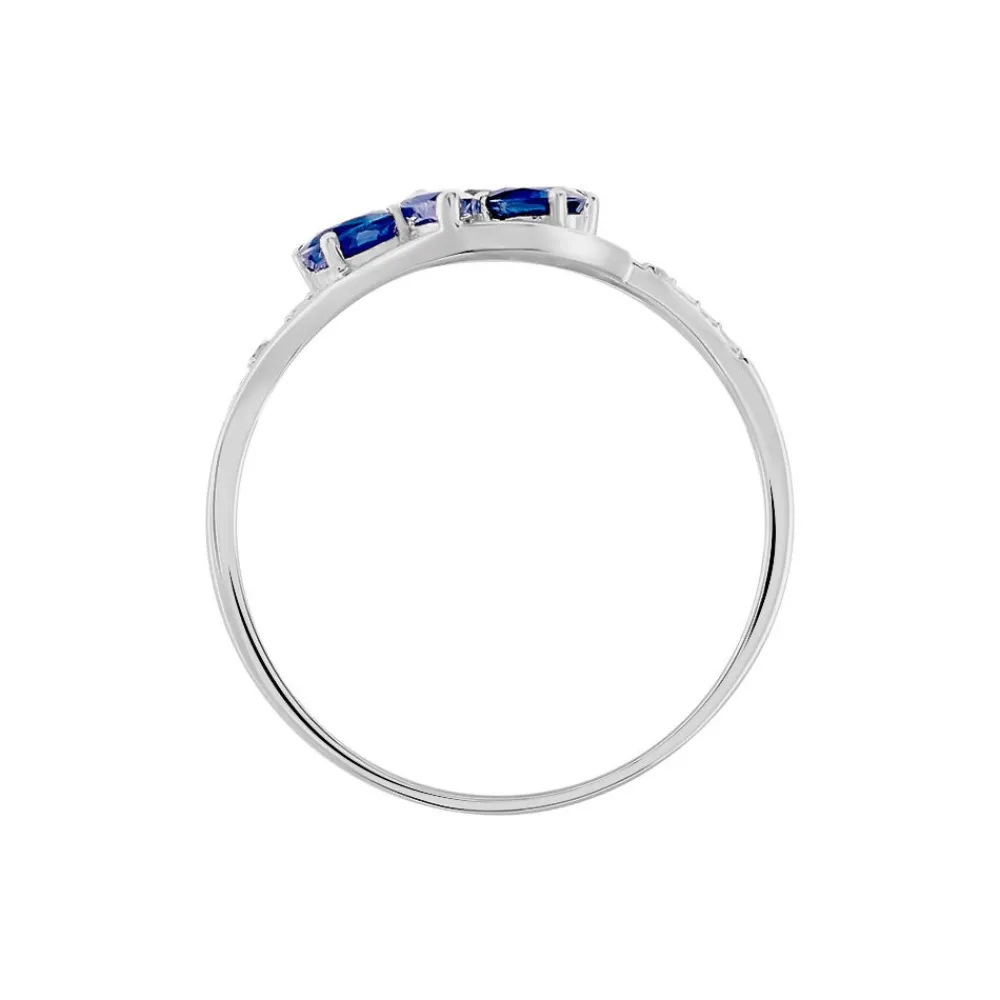 Marc Orian Anniversaire De Mariage|Bagues Saphir > Bague Orchidee Or Blanc Saphir Diamant