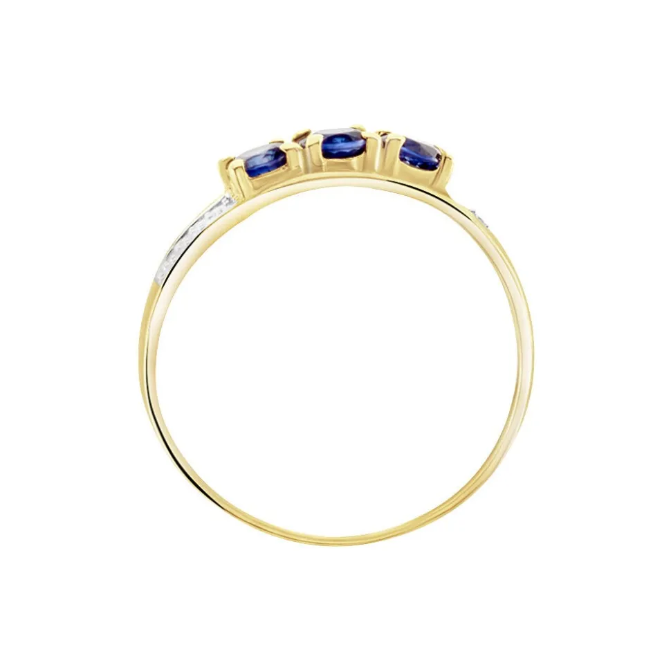 Bague Or Jaune Abelard Saphirs Diamants