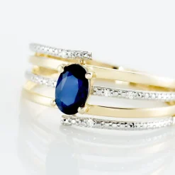 Marc Orian Anniversaire De Mariage|Bagues Saphir > Bague Or Jaune Carissa Saphir Diamants