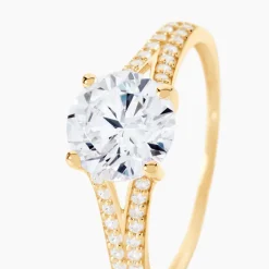 Marc Orian Bagues De Promesse|Bagues > Bague Or Jaune Carolina Oxyde De Zirconium