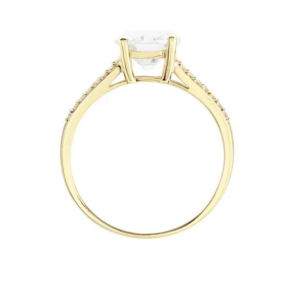 Marc Orian Bagues De Promesse|Bagues > Bague Or Jaune Carolina Oxyde De Zirconium
