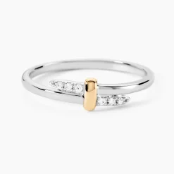 Marc Orian Bijoux Zirconium|Bagues > Bague Or Jaune et Argent Blanc Oxyde De Zirconium