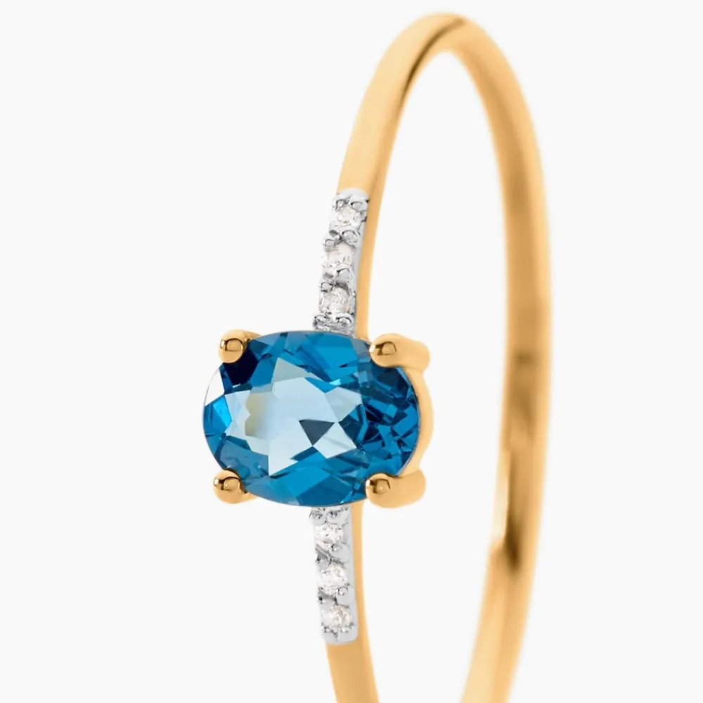 Marc Orian Anniversaire De Mariage|Bagues > Bague Or Jaune Jehane Topaze Oxydes De Zirconium or jaune topaze bleu london