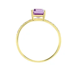 Marc Orian Anniversaire De Mariage|Bagues > Bague Or Jaune Mone Amethyste Et Oxydes De Zirconium or jaune amethyste violette