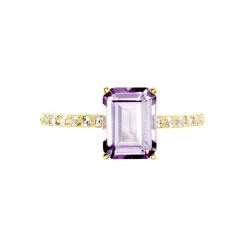 Marc Orian Anniversaire De Mariage|Bagues > Bague Or Jaune Mone Amethyste Et Oxydes De Zirconium or jaune amethyste violette