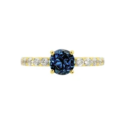 Bague Or Jaune Monroe Topaze Oxydes De Zirconium