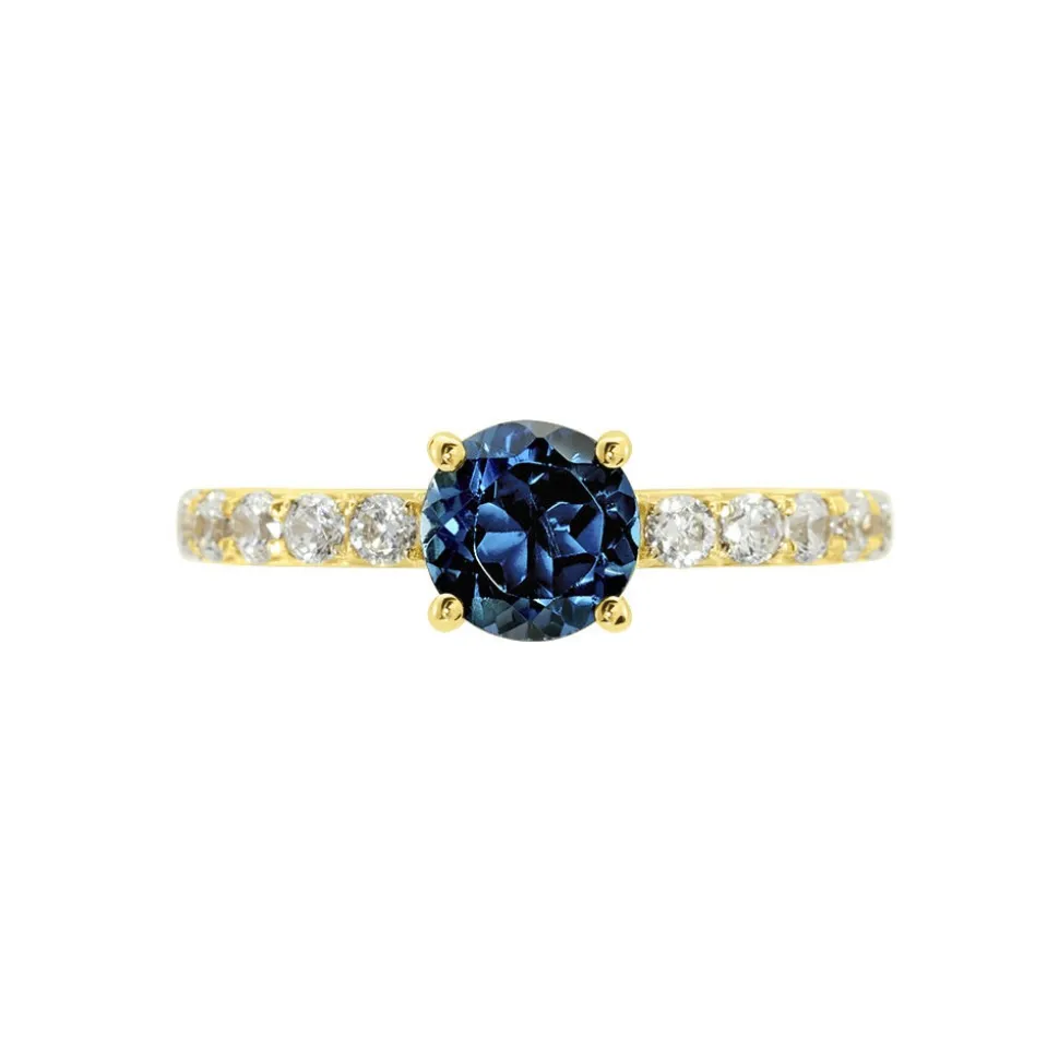 Bague Or Jaune Monroe Topaze Oxydes De Zirconium