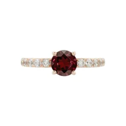Bague Or Rose Monroe Rhodolite Oxydes De Zirconium