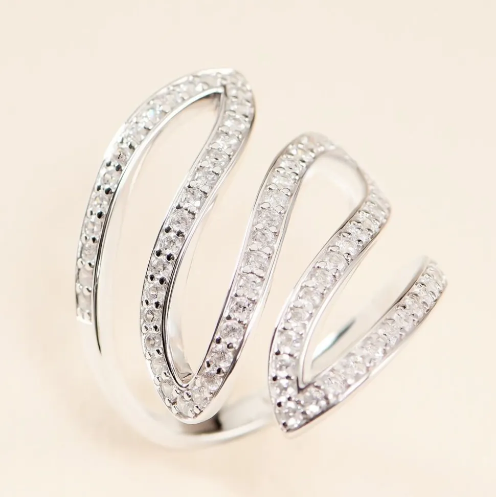 Bague Orsina Argent Argenté Oxyde De Zirconium