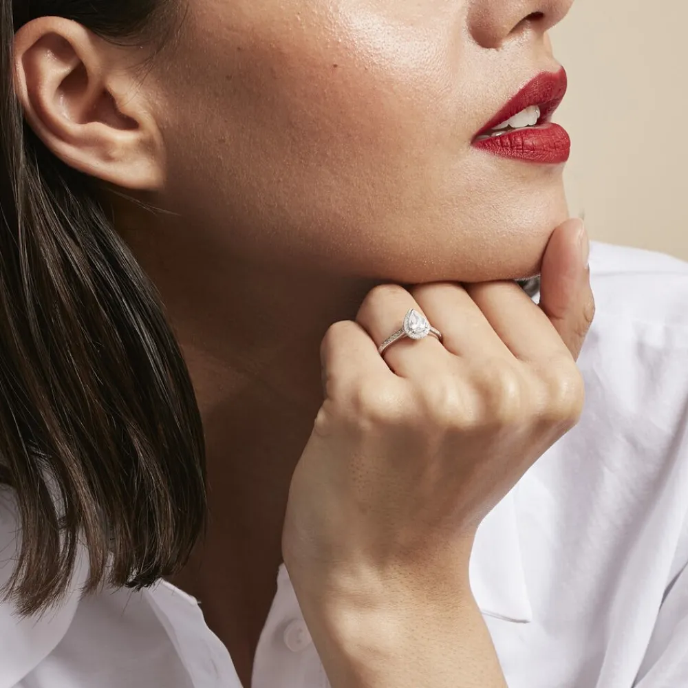 Marc Orian Bagues De Promesse|Bagues Fantaisie > Bague Pascalyne Argent Blanc Oxyde De Zirconium