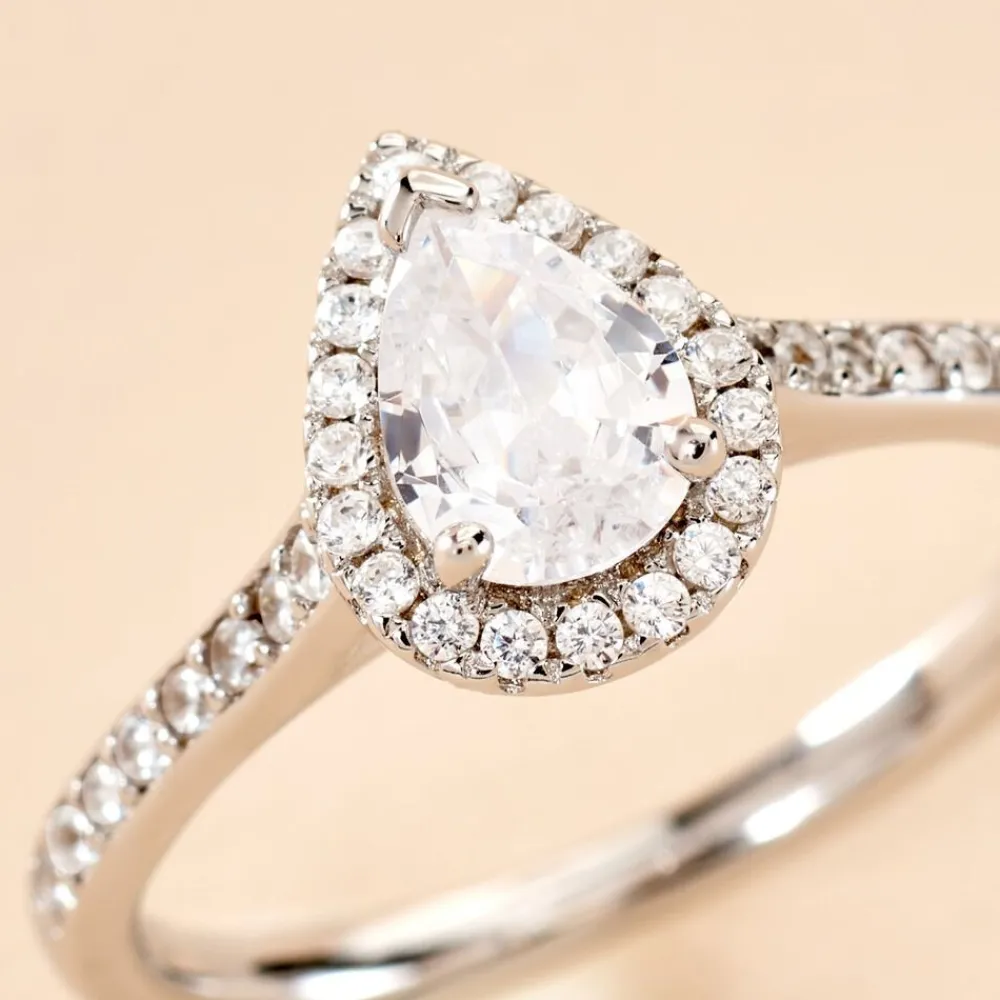 Marc Orian Bagues De Promesse|Bagues Fantaisie > Bague Pascalyne Argent Blanc Oxyde De Zirconium