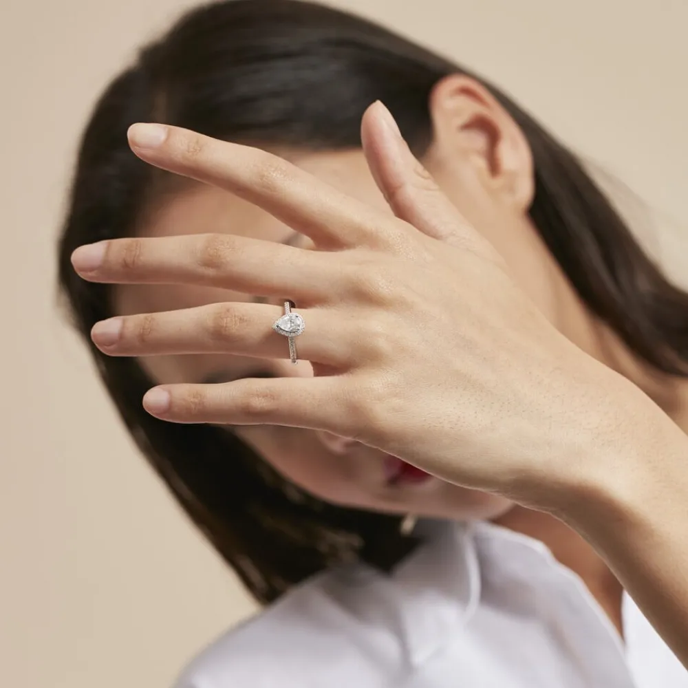 Marc Orian Bagues De Promesse|Bagues Fantaisie > Bague Pascalyne Argent Blanc Oxyde De Zirconium