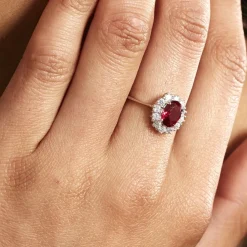 Marc Orian Bagues De Promesse|Bijoux Zirconium > Bague Perez 2 Argent Blanc Oxyde De Zirconium argent blanc oxyde rouge