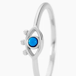 Marc Orian Bagues De Promesse|Bagues > Bague Pernelle Argent Blanc Turquoise