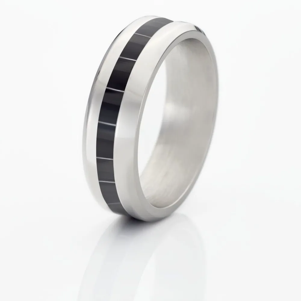 PHEBUS HIM Bagues Homme|Bagues > Bague Acier Blanc