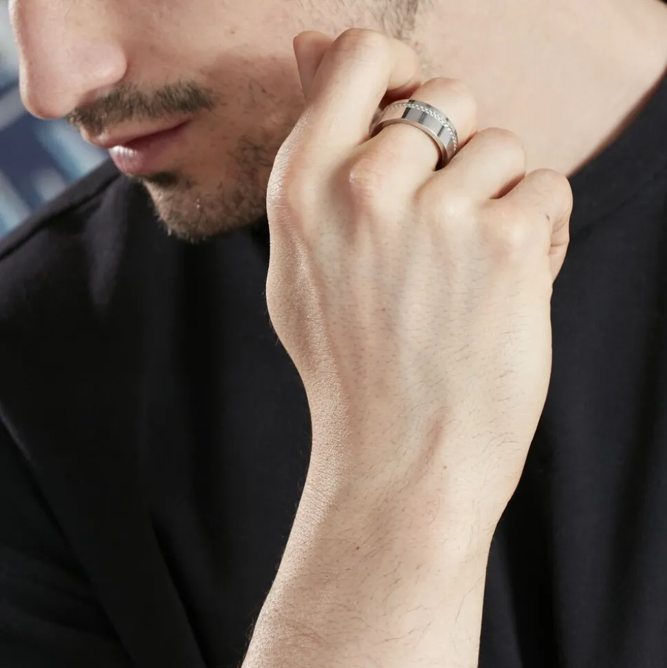 Bague Phebus Him Acier Blanc