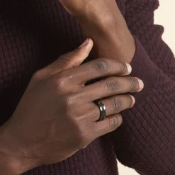 PHEBUS HIM Bagues Homme|Bagues > Bague Cosme Acier Noir