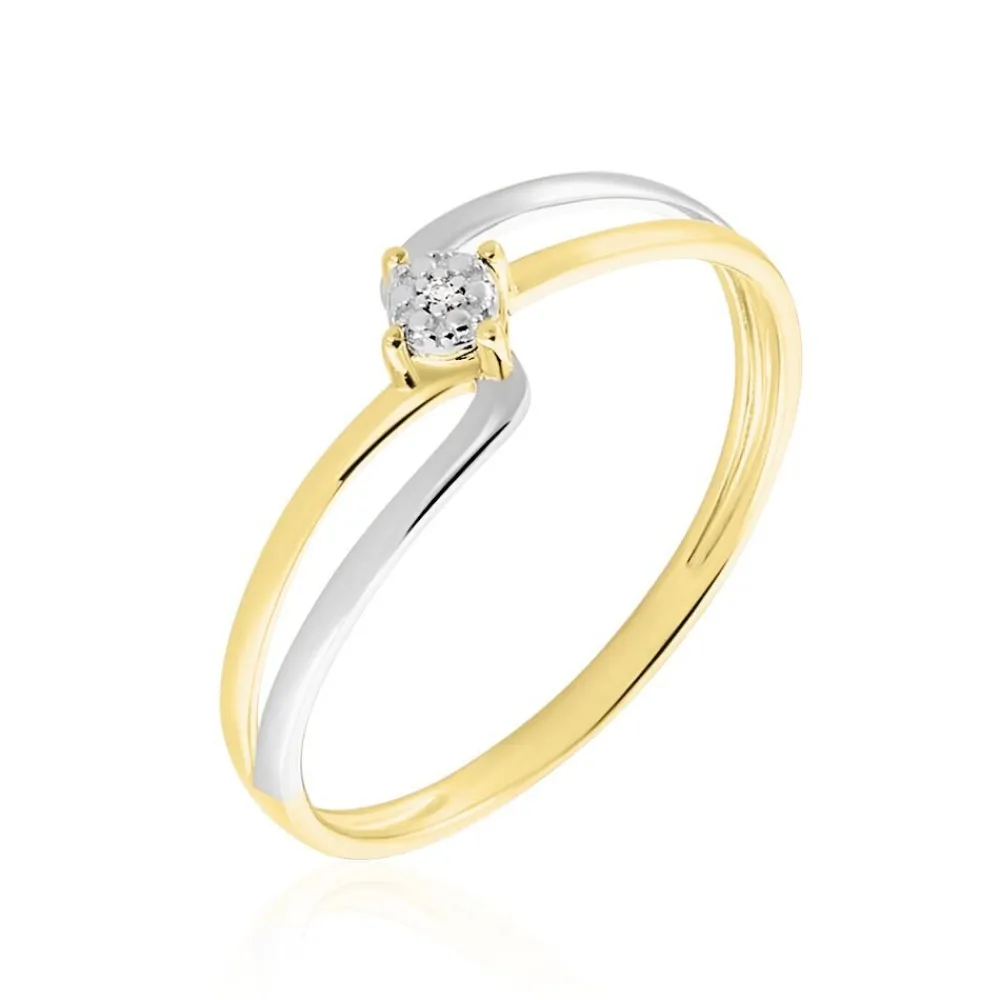Marc Orian Anniversaire De Mariage|Bagues > Bague Pika Or Bicolore Diamant