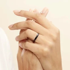 Bague Pilar Petite Ceramique Noir Céramique