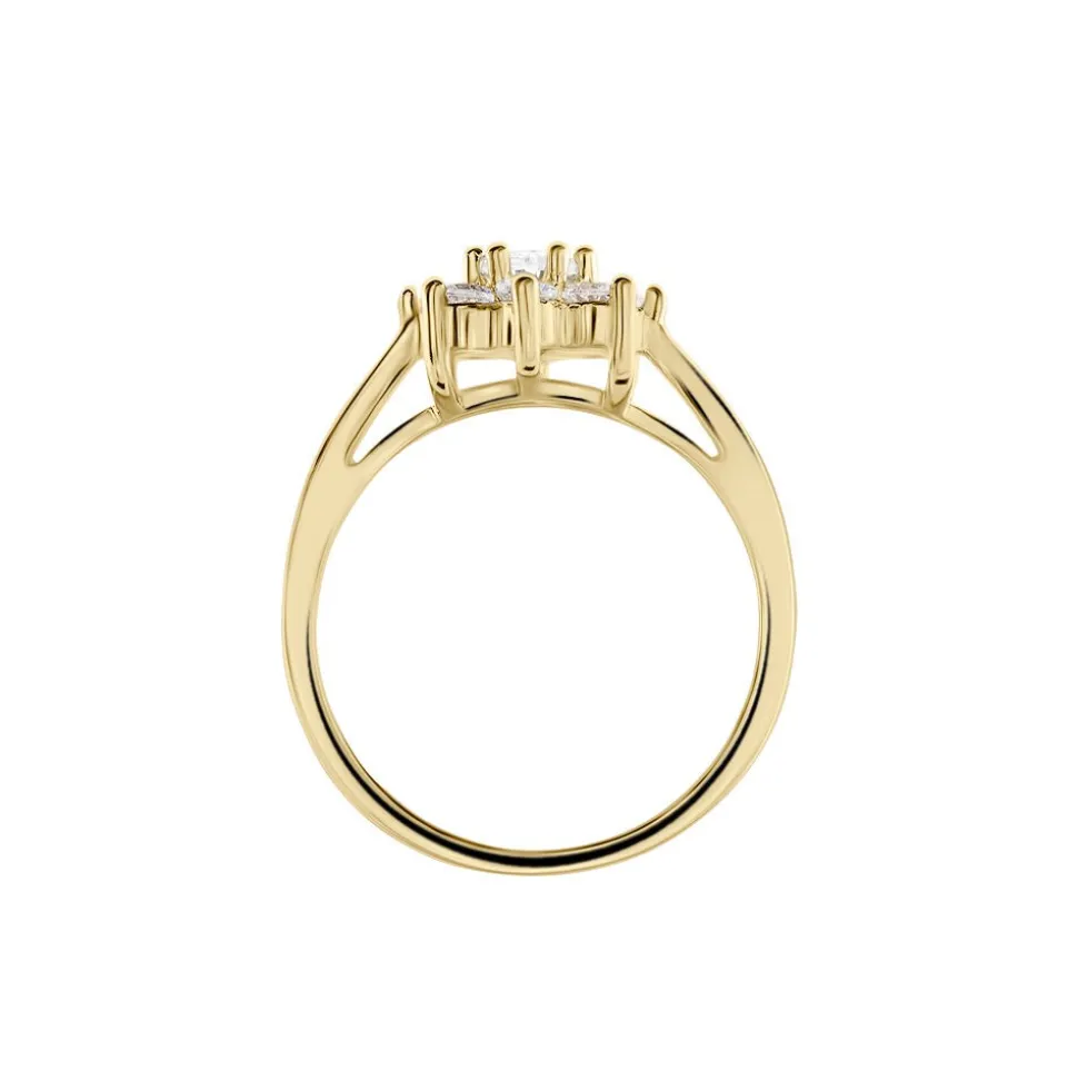 Bague Plaqué Or Mahats Oxyde De Zirconium
