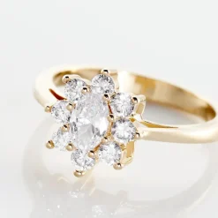 Bague Plaqué Or Mahats Oxyde De Zirconium