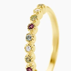 Marc Orian Bagues Fantaisie|Bijoux Zirconium > Bague Poem Argent Jaune Oxyde De Zirconium Péridot Rhodolite
