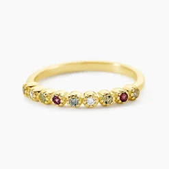 Marc Orian Bagues Fantaisie|Bijoux Zirconium > Bague Poem Argent Jaune Oxyde De Zirconium Péridot Rhodolite