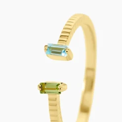 Marc Orian Bagues De Promesse|Bagues > Bague Poem Argent Jaune Péridot Topaze