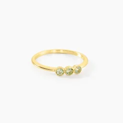 Bague Poem Argent Jaune Péridot