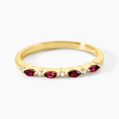 Marc Orian Bagues Fantaisie|Bagues > Bague Poem Argent Jaune Rhodolite Oxyde De Zirconium