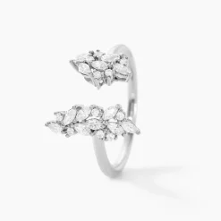 Marc Orian Bagues Fantaisie|Bijoux Zirconium > Bague Précieux Flocon Argent Blanc Oxyde De Zirconium