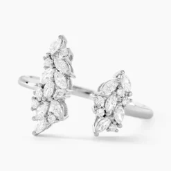Marc Orian Bagues Fantaisie|Bijoux Zirconium > Bague Précieux Flocon Argent Blanc Oxyde De Zirconium