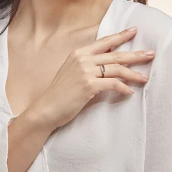 Bague Prudentia Argent Blanc Oxyde De Zirconium