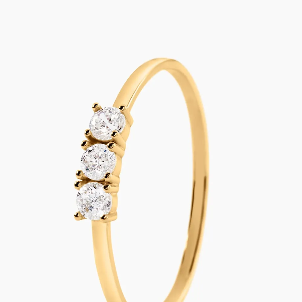 Marc Orian Bagues|Bijoux Femme > Bague Pryderi Or Jaune Oxyde De Zirconium