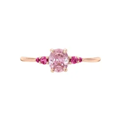 Bague Rainbow Argent Rose Oxyde De Zirconium