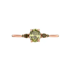 Bague Rainbow Argent Rose Oxyde De Zirconium