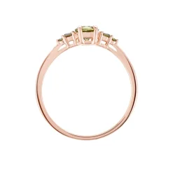 Bague Rainbow Argent Rose Oxyde De Zirconium